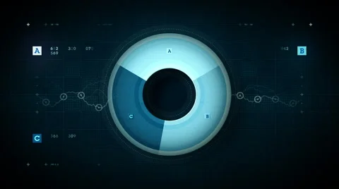 Pie Graph Loop Blue Stock Footage 47222620