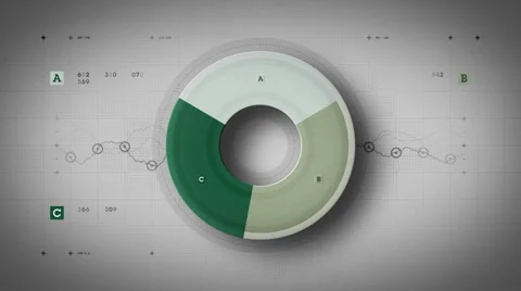 Pie Graph Loop Green Lite Stock-Footage 47223361