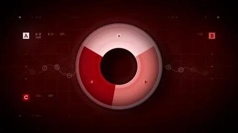 Pie Graph Loop Red Stock Footage 47223995
