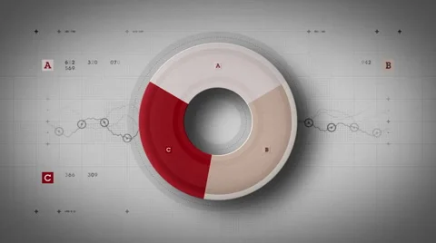 Pie Graph Loop Red Lite Stock Footage 47223782
