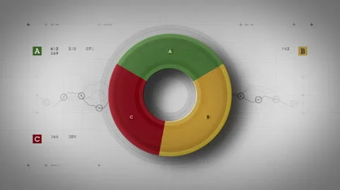 Pie Graph Loop Warm Lite Stock Footage 47224179