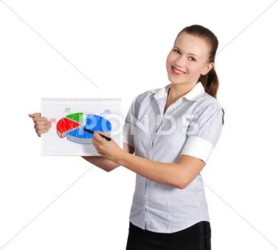 Pie graph Stock Photos