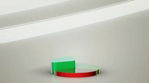 Pie Graph on White Background Stock Footage 709957