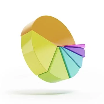 Pie graphs isolated Stock Illustration