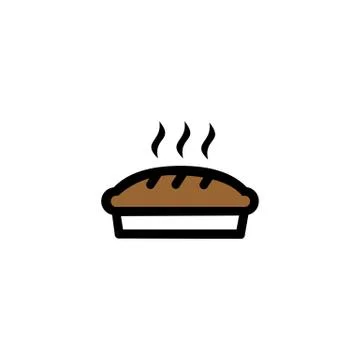 Pie icon, Bakery Label, Baker Logo, Pie Icon, Baking Logo, Retro Apple Pie Lo Stock Illustration