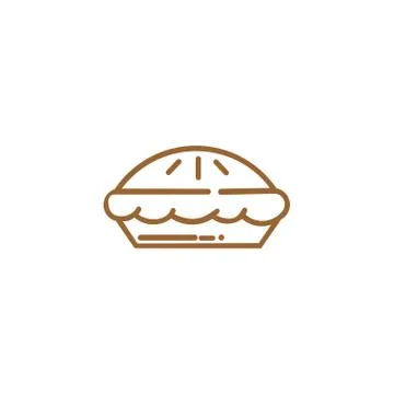 Pie icon, Bakery Label, Baker Logo, Pie Icon, Baking Logo, Retro Apple Pie Lo Stock Illustration