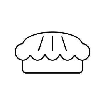 Pie icon element of bakery icon for mobile concept and web apps. Thin line pi Stock Illustration