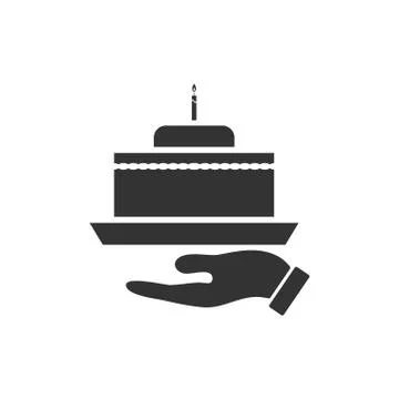 Pie icon flat Stock Illustration