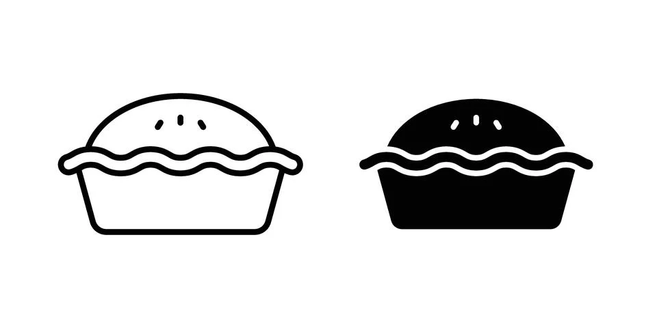 Pie icon Illustration set. Vector Eps10 for apps Stock Illustration