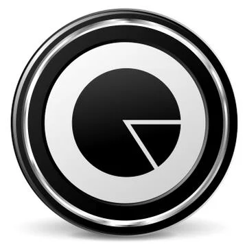 Pie icon with metal ring Stock Illustration