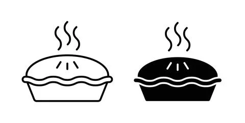 Pie icon symbol. Vector illustration pack in black color. Stockillustratie