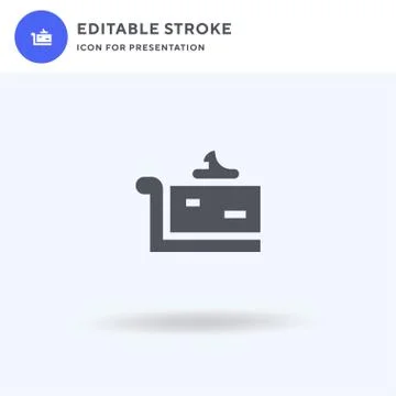 Pie icon vector, filled flat sign, solid pictogram isolated on white, logo Illustrazione stock