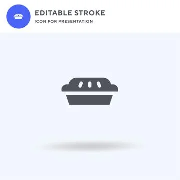 Pie icon vector, filled flat sign, solid pictogram isolated on white, logo Stock Illustration