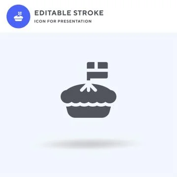 Pie icon vector, filled flat sign, solid pictogram isolated on white, logo イラスト素材