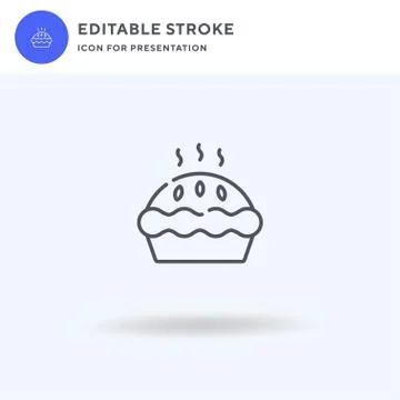 Pie icon vector, filled flat sign, solid pictogram isolated on white, logo Stock Illustration