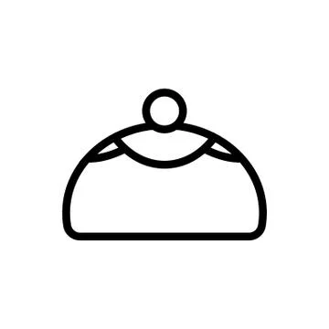 Pie icon vector. Isolated contour symbol illustration 스톡 일러스트