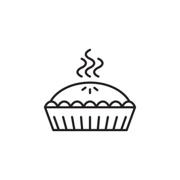 Pie icon vector on white background Stock Illustration