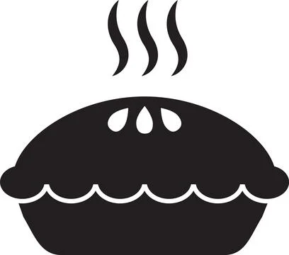 Pie icon on white background. Hot pie sign. flat style. Stock Illustration