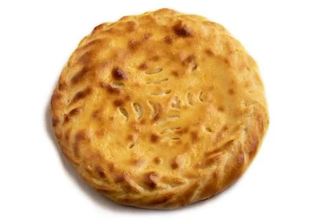 Pie on the isolated background Stock Photos