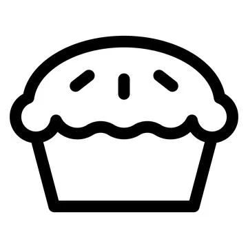 Pie line icon vector illustration isolated on white background Stock Illustration