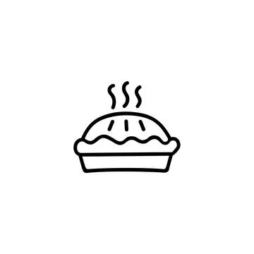 Pie, logo, shape, symbol, arts, design, icon Illustrazione stock