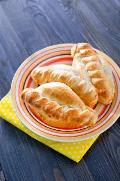 Pie with meat Stock Photos