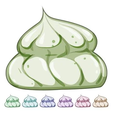 Pie meringue cartoon vector graphic イラスト素材