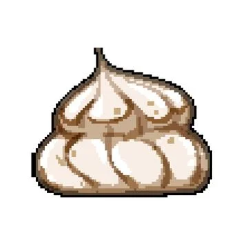 Pie meringue pixel art vector illustration Illustrazione stock