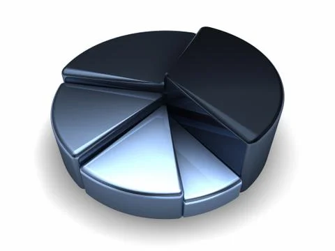 Pie metallic chart 库存插图