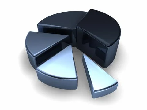 Pie metallic chart 库存插图