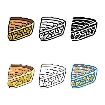 Pie multipack apple fruit color icon vector Stock Illustration