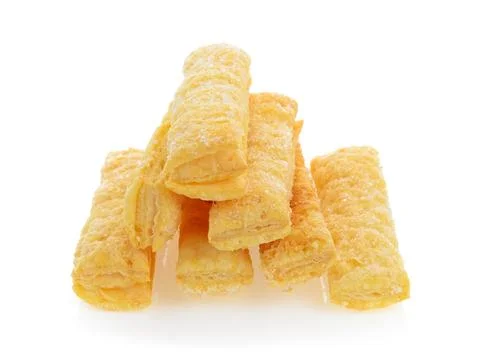 Pie or bread Sticks on white background 스톡 사진