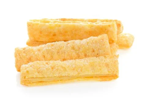 Pie or bread Sticks on white background 스톡 사진
