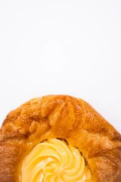 Pie or some cookie isolated on the white background Stock Photos
