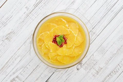 Pie with orange slices Stock Photos