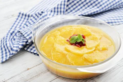 Pie with orange slices Stock Photos