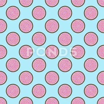 Pie pattern. Seamless vector flat food background Illustrazione stock