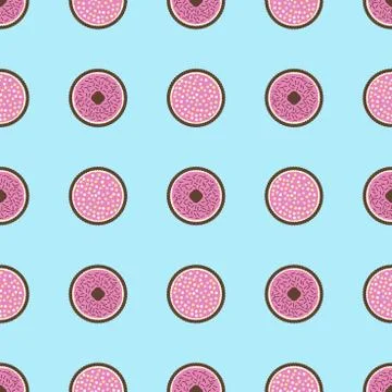 Pie pattern. Seamless vector flat food background Stock Illustration