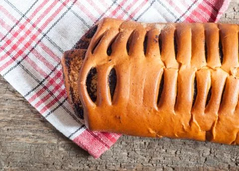 Pie with poppy Stock-Fotos