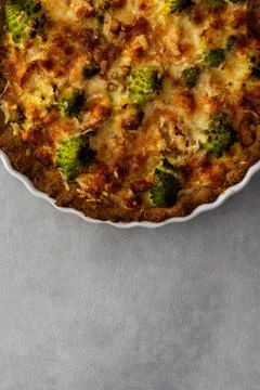 Pie with romanesco cabbage Stock Photos