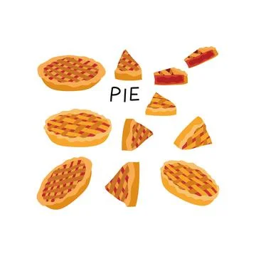 Pie set Stock Illustration