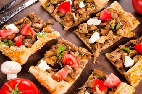 Pie slices Stock Photos