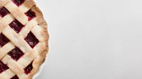 Pie with strawberry jam copy space . High quality and resolution beautiful photo Stock Photos
