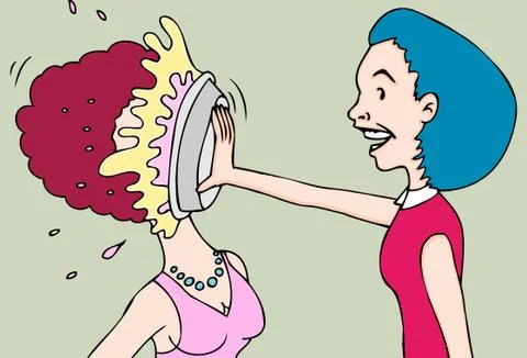 Pie throw Stock Illustration