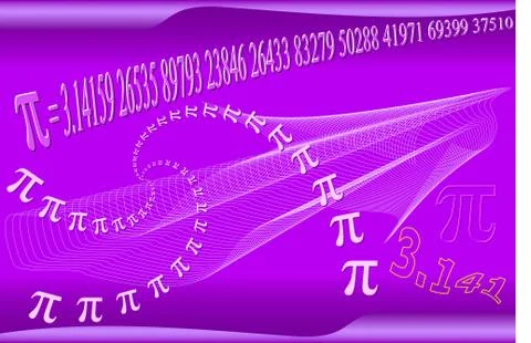 Pie value (mathematical constant, abstract background) Stock Illustration