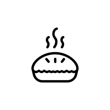 Pie vector icon line style Stock Illustration
