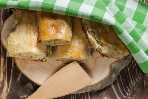 Pie with vegetables Stock Photos