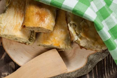 Pie with vegetables Stock Photos