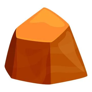Piece of amber stone with shiny surface illustrating gemstone Stock Illustration