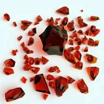 Piece of amber on white background Stock Illustration